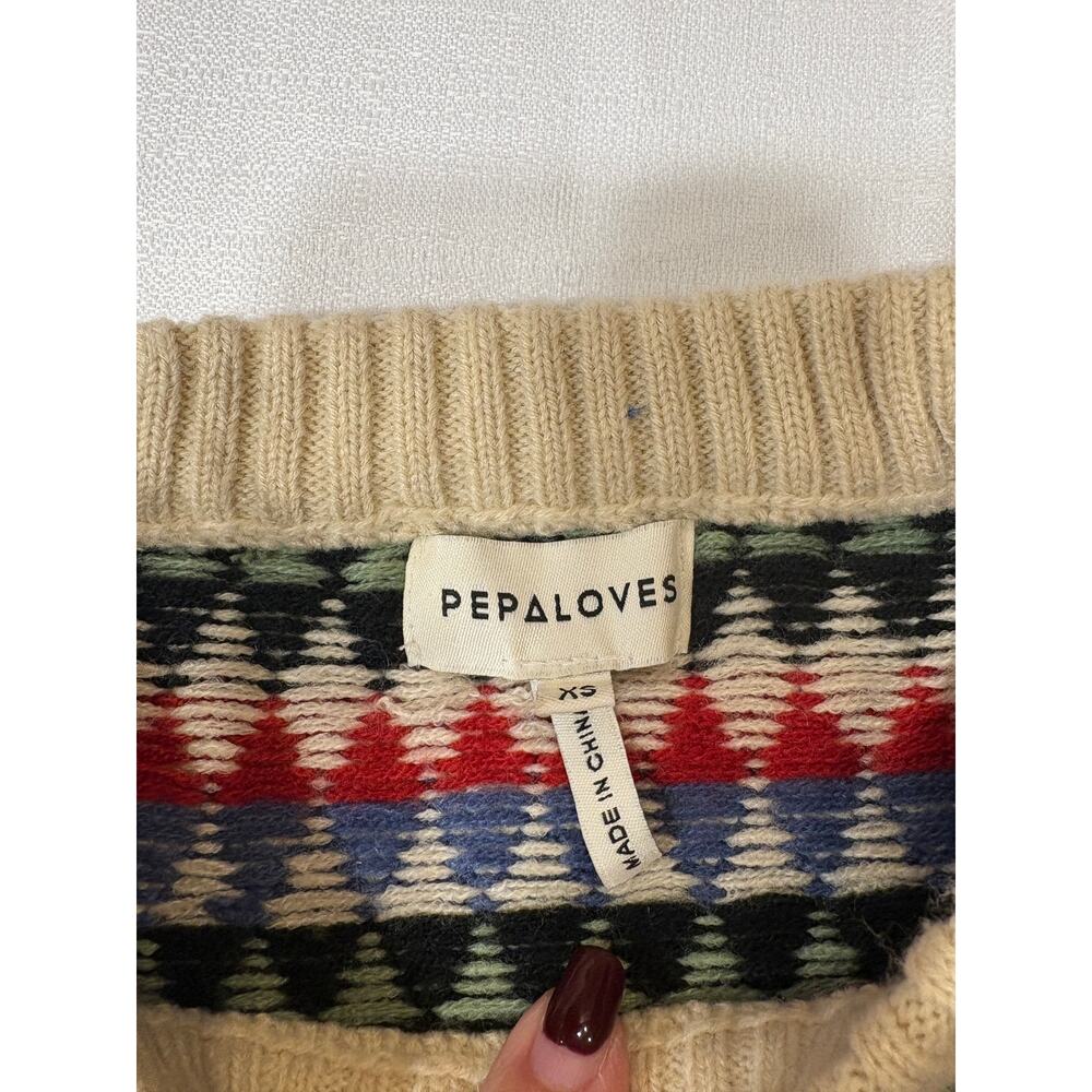 Anthropologie Pepaloves Taylor Oversized Print Sweater Size XS Excellent Cond - Picture 6 of 8